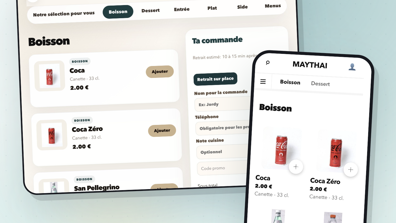 La commande BECLICK sur tablette et mobile